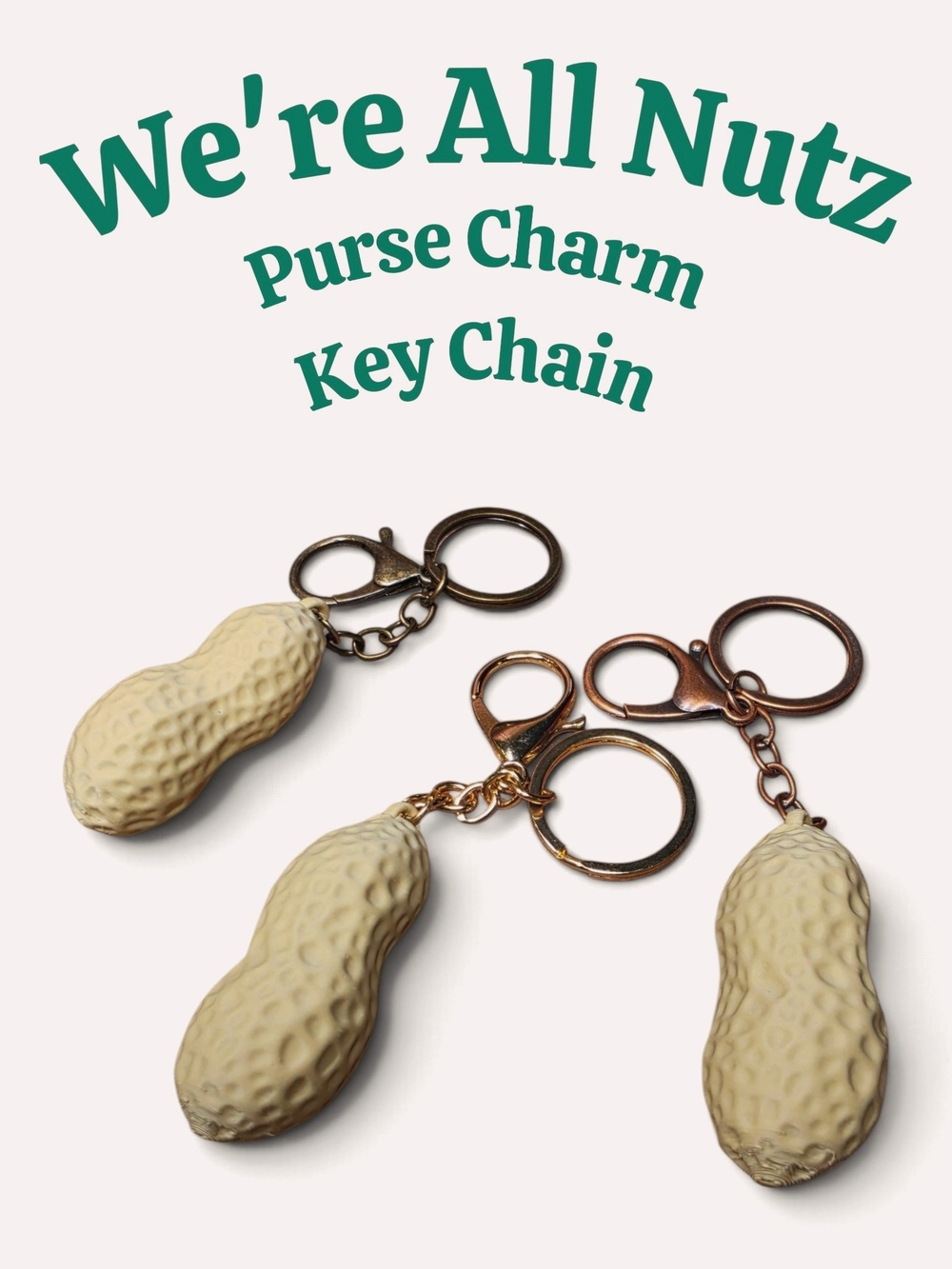 Nut-Shaped Purse Charm Key Chain NWT!